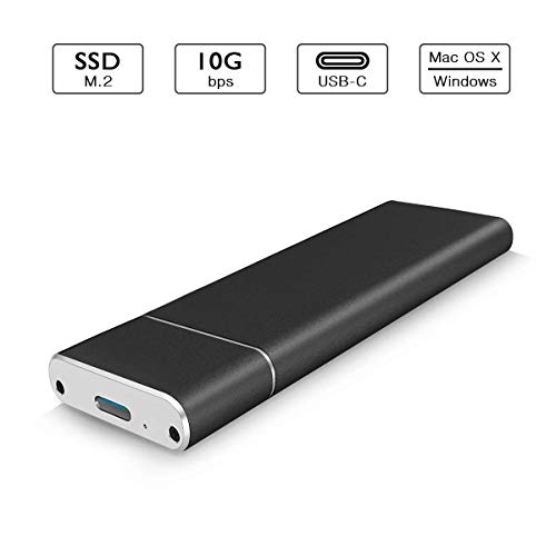 6amLifestyle M2 NGFF USB C 3.1 per 2230/2242 / 2260/2280 Key B o B & M SSD, M.2 SATA a USB C Adattatore 10 Gbps, Nero