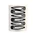 Mytoptrendz® Click Clack Hair Clips 6X Plain Black Basic Snap Clips Snappy Bendie Snap Hair Clips Grips (Medium 6 piece)