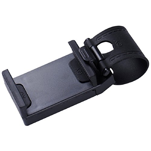 Car-Steering-Wheel-Phone-Holder-Bracket-for-iPhone-Xiaomi-Samsung-Huawei-Meizu-GPS-Black