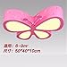 Produktbild Xin Home Fashion kreative Persönlichkeit Schmetterling Kinderzimmer Deckenleuchte Augenschutz für Schlafzimmer Jungen und Mädchen Prinzessin Raumbeleuchtung, rosa Trompete 50 cm + LED-warmes Licht * 24W LED