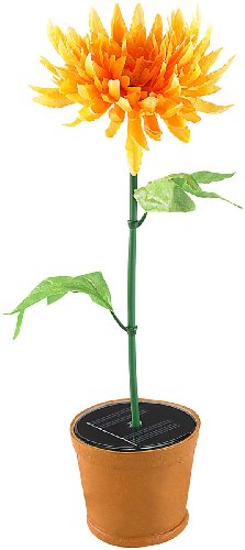 Lunartec Solar-Blumentopf (künstliche Pflanze) mit Farbwechsel-LED