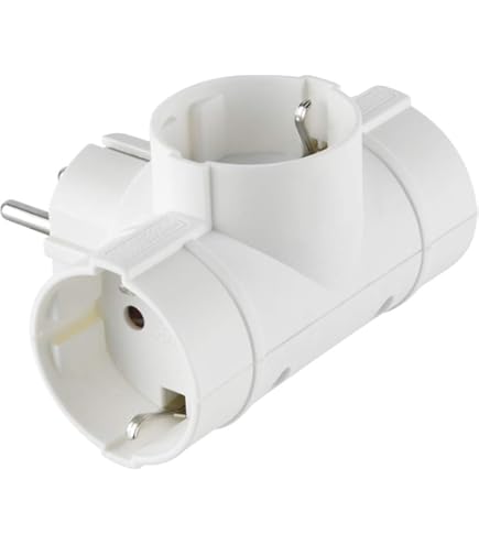 Poly Pool PP2350 Adaptor With 3 Large German Standard Sockets And Schuko 16 A Connector, White, PP2350