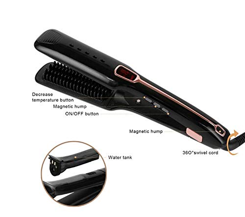 Infrared Hair Care Hair Straightener Does Not Hurt Hair  Negative Ion Hair Care  Constant Temperature  Wet And Dry 2 In 1  Liquid Crystal Display Multi-Range Temperature Adjustment  Tourmaline Ceramic Coating Knob