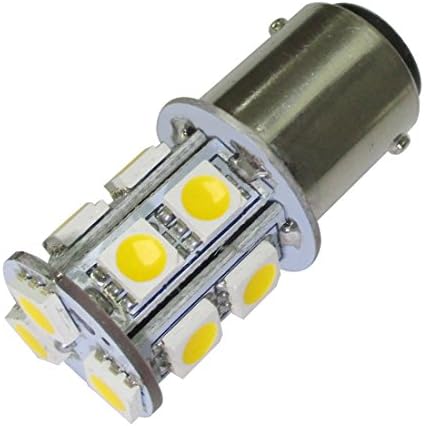 Glming Ba15d 1076 1142 1004 Car Led Bulb Internal Light Tail Lights Turn Signal Light 13 5050 Smd 12v 24v Warm White Pack of 10