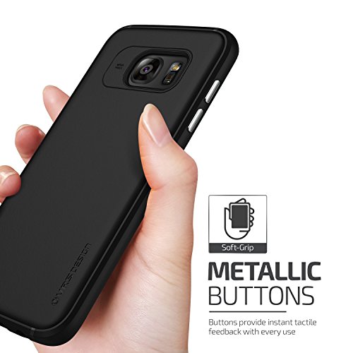 Funda Galaxy S7 Edge VRS Design - Funda Silicona Protectora  Negro  Flexible TPU  Carcasa Choque Absorci  n Cover movil Ultra Fina  Single Fit  para Samsung Galaxy S7 Edge 2016