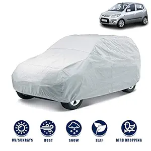 Kingsway Dust Proof Car Body Cover for Hyundai I10 (Model Year : 2007-2010) (Silver Matty, Triple Stitched)