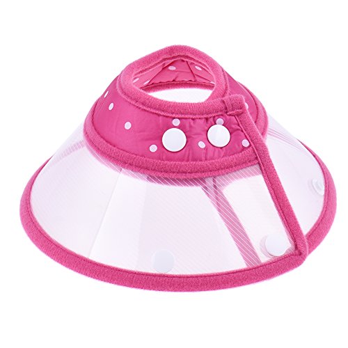 Colour-Dot-Adjustable-Elizabethan-Dog-Cat-Pet-Grooming-Wound-Healing-Cone-4-Sizes-Available-Color-Sent-by-Randomly