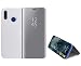 Produktbild Sweau Huawei P8 lite 2017 Hülle, Huawei P8 lite 2017 Flip Handyhülle Smart Clear Standing View Mirror Cover Ledertasche Spiegel Flip Tasche Ultradünn Full Body Schutzhülle für Huawei P8 lite 2017