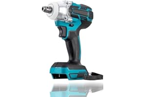 ANUPTTA Avvitatore a percussione senza spazzole da 18 V, 1/2", senza spazzole e senza fili, 520 Nm, con luce a LED, frequenza di scosse elettrice: 0-3500 ipm, per Makita (senza batteria e caricatore)