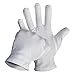 Produktbild tonver 6 Paar Weiß Baumwolle Handschuhe für Kosmetik Feuchtigkeitsspendende Münzkapseln Jewelry- Große Größe
