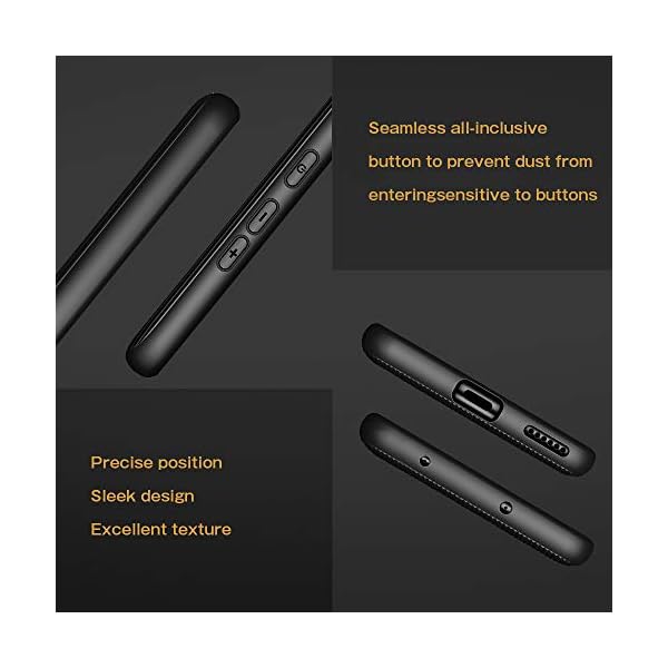 A-VIDET Hülle für Huawei Mate 30,Ultradünnes Silikon Mattierte Softschale Rundumschutz Anti-Fall Anti-Fingerabdruck Gehäuse Einfache Rückenschutzhülle für Huawei Mate 30 (Schwarz) – Bild 3