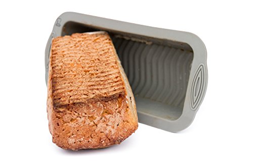 BackeFix – die moderne Brotform für Ihre Bedürfnisse | die antihaftende Kastenform, backen ohne Einfetten – für 500g | Perfekt für den Ofen- sowie Mikrowellenberreich | Flexible Silikon Brot-Backform, Kuchenform, Brotkasten, Spühlmaschinenfest, Antihaft-Beschichtung | Backform (außen: 26cm x 13cm x 8cm; 1,2 Liter) | 2 Jahre Garantie - 4
