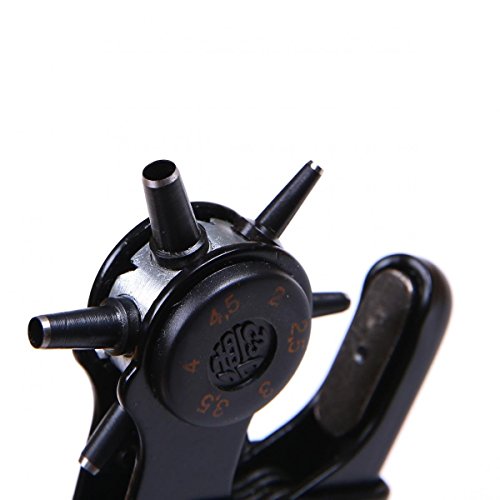 ohuhu® Präzise & Spitz Gürtel Leder Locher rund/Gürtel Puncher/, Lochzange/Zange Locher, Einstellen Gürtel/Tasche von Lochen zusätzliche Loch der Ort notwendig, 2.0 mm – 4.5 mm - 3