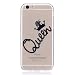 Produktbild iPhone 6 6S Hülle, Chreey [Niedlich Serie] Ultra Dünn Transparent Flexible Weiche Silikon Hülle Crystal Klar Handyhülle TPU Bumper Case Kratzfest Backcover Schutzhülle [Königin / Queen]
