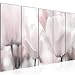 Produktbild Bilder Blumen Tulpen Wandbild 150 x 60 cm Vlies - Leinwand Bild XXL Format Wandbilder Wohnzimmer Wohnung Deko Kunstdrucke Grau 5 Teilig - MADE IN GERMANY - Fertig zum Aufhängen 203956c