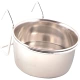 Trixie 5496 Edelstahlnapf mit Halter 0,9 Liter/ø 14 cm