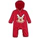 YIZYIF Babies Christmas Romper Warm Fleece Outfit Infants Fancy Jumpsuit Costume Unisex 3-18 Months Red Christmas Reindeer 3-6 Months
