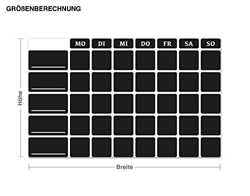 Tafelfolie Familienplaner Tafelfolie B x H: 60cm x 37cm Farbe: schwarz von Klebefieber® - 2
