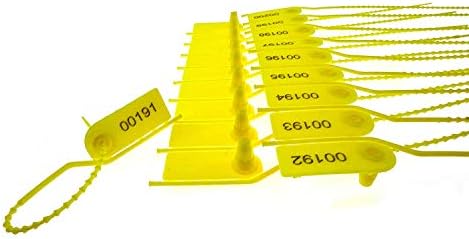 YAFENG Plastic Security Seal Pull Tight Tear Off Tamper Proof Strap Seal for Fire Extinguisher（Pack of 500pcs）