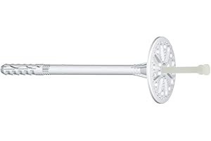 WKRET-MET WDVS FID50 Lot de 50 chevilles universelles en polystyrène Assiette chevilles Support Couteau pour matériau isolant thermique Chevilles