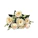 Produktbild TIREOW Künstliche Gefälschte Blumen Blühende Rose Flower Bridal Bouquet Wedding Party Wohnkultur (Beige)