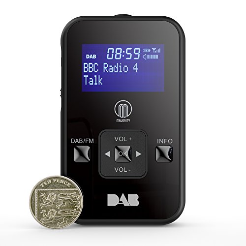 MAJORITY Kite DAB+ DAB Digital FM Personal Portable Pocket Handheld Radio Battery Powered/Headphones - Black - Image 4