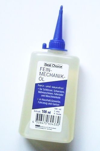 Best Choise Feinmechaniköl / Feinmechanik-Öl: Leichtlauföl für Haushalt, Gewerbe, Fahrzeug und Garten - 100 ml - Harz- und Säurefrei