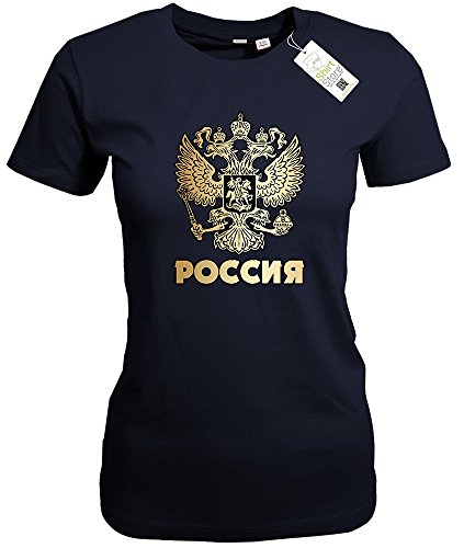 POCCNR – RUSSIA – RUSSLAND – Navy – WOMEN T-SHIRT by Jayess Gr. M