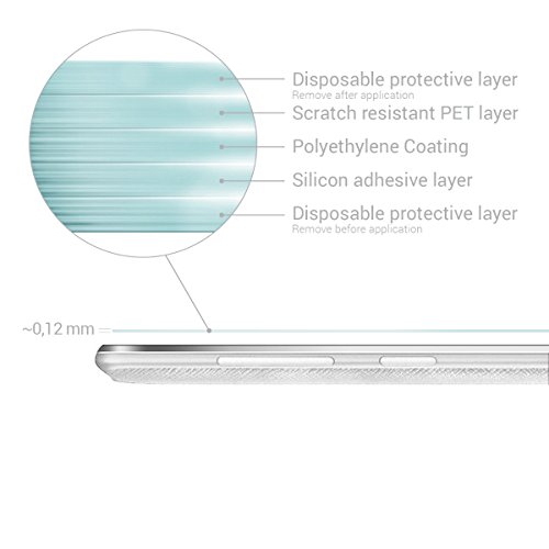 3x kwmobile Folie matt für Asus ZenPad 7 Displayschutzfolie – Schutzfolie Anti-Fingerabdruck Displayschutz Displayfolie entspiegelt - 3