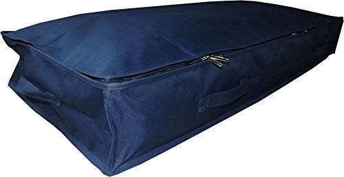 Neusu Strapazierfähige Unterbettkommode Im Schlanken Design – 70 Liter Fassungsvermögen (Mittlere Größe 105 cm x 45 cm x 15 cm) – Belastbares 600D-Polyestermaterial Mit 4 Tragegriffen – Zusammenfaltbar – Blau - 3