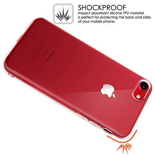 iPhone 7 Case, Crystal Clear Soft Silicone TPU Case and Screen Protector for iPhone 7 Cover [Transparent][4.7