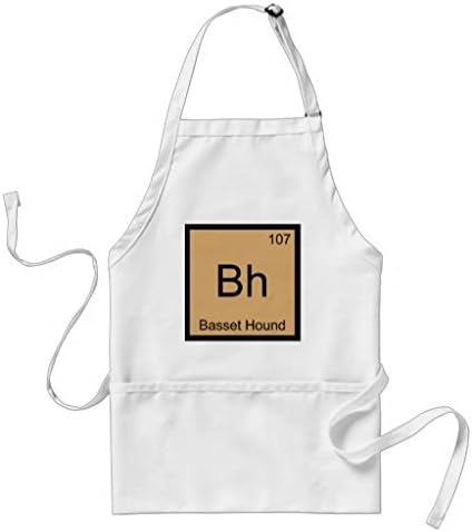 Bh Basset Hound Chemistry Element Symbol Dog Tee Adult Apron