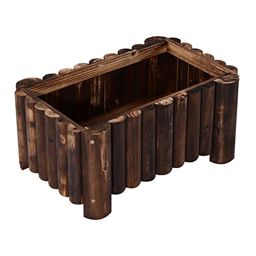 Outsunny® Hochbeet Pflanzkasten Kräuterbeet Pflanzbeet Gemüse Blumenbeet Blumenkasten, Tannenholz (Modell1) - 3