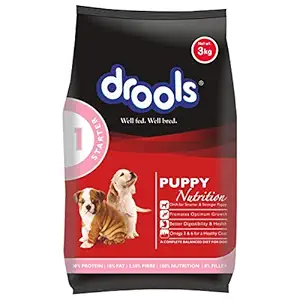 Drools Puppy Starter Dry Dog Food, Chicken, 3kg