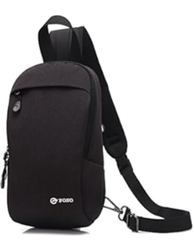 Herren Schlinge Kreuz Körper Tasche Brust Schulter Gym Rucksack Sack Satchel mit Kopfhörer Kabelloch