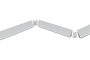 INFERRAMENTA Alzatine per Cucina | Spalletta Triangolare Inox | Diverse Misure | Complete di Accessori di Fissaggio 1 2 3 4 5 Metri (250 + 150 + 100 cm)