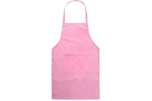 Kockförkläde kockförkläde enkel färg, vuxna kvinnor unisex, hållbart bekvämt med framficka tvättbart för matlagning bakning k