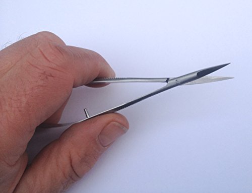 Pathfinder Technologies ® Palm Handled Micro Nail Scissors (Straight) for Ear, Nose, Eyebrow and Eyelash hair trimming. In fact perfect for all tiny difficult to get to ingrowing and irritating hairs!