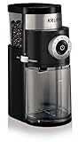  Krups F203 eléctrico especias y molinillo de café con cuchillas de acero inoxidable, 3-Ounce, Negro