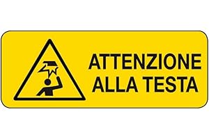SOCIAL CRAZY NEW CARTELLO SEGNALETICO UNI - attenzione alla testa ! - Adesivo Extra Resistente, Pannello in Forex, Pannello In Alluminio (ADESIVO 30X12 CM)