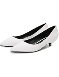 mogeek Zapatos de Tacón de Aguja Puntiagudo Punta Cerrada Diseño Elegante Modo Para Fiesta y Boda 40 41 42 43 EU