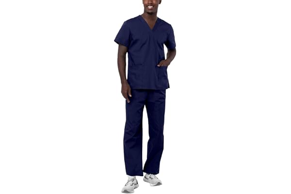 Adar Universal Tenue Médicale Unisexe - Ensemble avec Cordon - 701 - Navy - 4X
