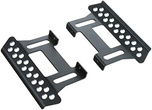 1 Pair Aluminum Alloy Metal Lateral Pedal for 1/10 RC Crawler Car AXIAL SCX10 Body(Black)