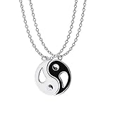 yin yang anhänger edelstahl LIEFERUMFANG: 2 x Kette mit MJARTORIA Marke feinen blauen Schachtel: Die Kette wurde zügig in der abgebildeten blauen Schachtel geliefert und eignet sich ebenfalls zum Beschenken andere