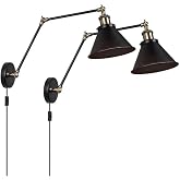 Rsylight Acrobatic Rustic Plug Wired Wrench Articulated Reading Lamp Wall Applique