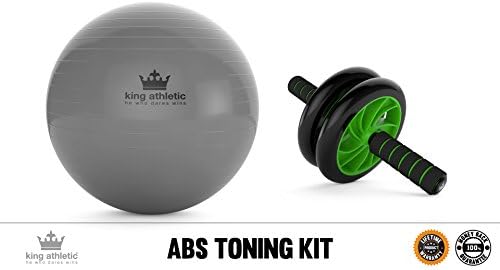 kit bundle set pack Ab Roller Wheel Abs Carver for Abdominal &amp; Stomach Fitness Core Shredding rolling six pack crunches glider Yoga Gym Ball Stability Balance Swiss Exercise Balls Anti Burst Rubber Birthing Ball Chair 65 55cm Size pump inflatable Exercise Training Equipment Cardio Sport Women Men Adults Kids Children - ABR-FB65-UK