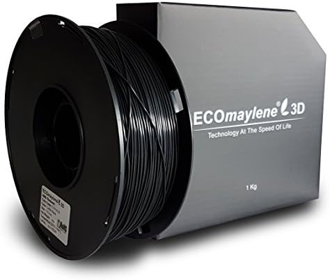 ECOmaylene3D ABS Printer Filament 1Kg Spool Coffee Black 1.75mm Dimensional Accuracy +/- 0.05 mm | Consistent 3D Printing, Great Density &amp; Layer Bonding, Low to No Warping, Low to No Odor &amp; Easy Use