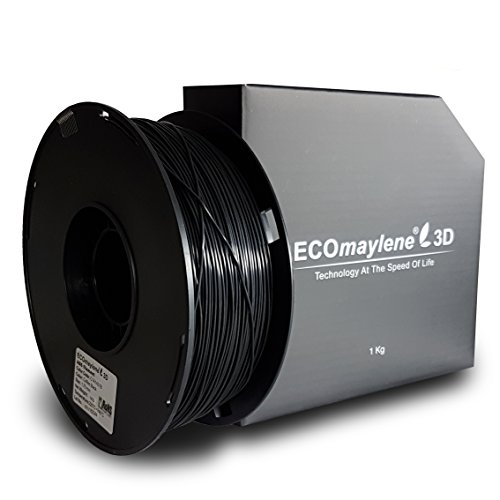 ECOmaylene3D ABS Printer Filament 1Kg Spool Coffee Black 1.75mm Dimensional Accuracy +/- 0.05 mm | Consistent 3D Printing, Great Density & Layer Bonding, Low to No Warping, Low to No Odor & Easy Use