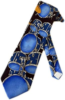 Fratello Mens Drum Set Necktie - Blue - One Size Neck Tie