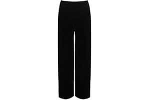 REAL LIFE FASHION LTD Womens Velour Velvet Pocket Palazzo Ladies Full Length Elasticated Waist Wide Leg Pocket Velvet Palazzo Bottom Christmas Wear Winter Warm Wear Fancy Party Xmas Trouser Plus Size